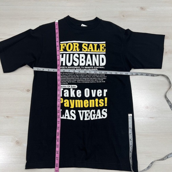 For Sale Husband Funny T Shirt Size Medium Black Pennington USA MADE Ribbed - Picture 6 of 13